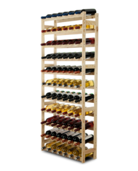 Weinregal für 77 Flaschen natur