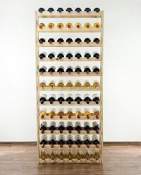 Weinregal für 77 Flaschen natur