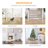 Welpenauslauf Freigehege klappbar 8 Paneele je 60x76cm