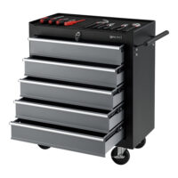 Werkstattwagen Werkzeugwagen mit 5 Schubladen Stahl Schwarz