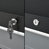 Werkstattwagen Werkzeugwagen mit 5 Schubladen Stahl Schwarz