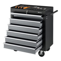Werkstattwagen Werkzeugwagen mit 7 Schubladen Stahl Schwarz