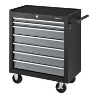 Werkstattwagen Werkzeugwagen mit 7 Schubladen Stahl Schwarz