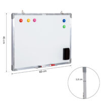 Whiteboard Magnettafel Wandtafel mit Zubehör 60x45cm