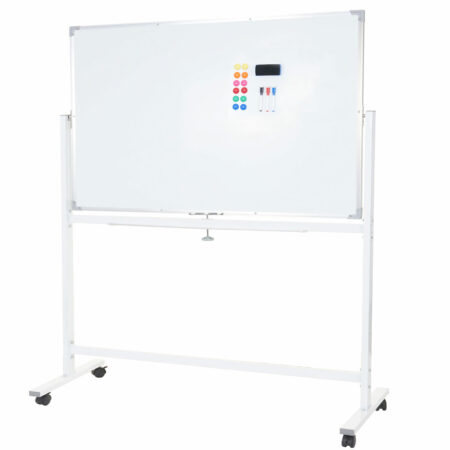 Whiteboard Magnettafel mobil rollbar inkl. Zubehör ~ 120x90cm