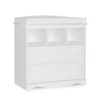 Wickelkommode - 2 Schubladen 3 Fächer Weiss 50x93.5x88cm