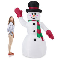 Riesiger Schneemann 240cm LED Beleuchtet