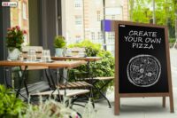 XL Kundenstopper Werbetafel 118x61cm  Kreidetafel