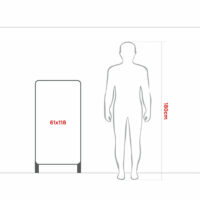 XL Kundenstopper Werbetafel 118x61cm  Kreidetafel
