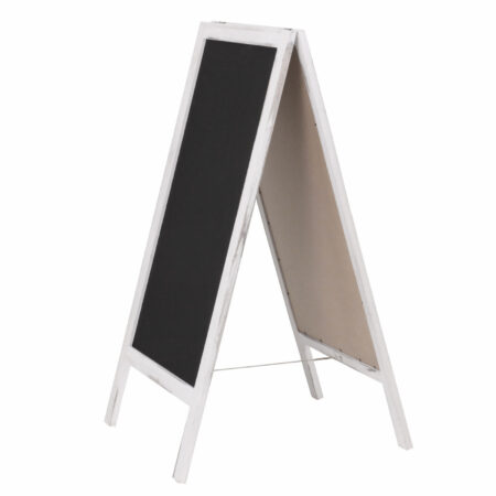 XL Werbetafel 2 Schreibflächen klappbar ~ shabby weiss