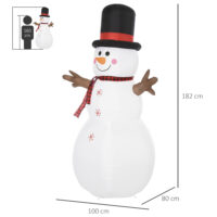 XXL 183cm Aufblasbarer LED-Schneemann