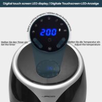XXL 7in1 Heissluftfritteuse 5.5L - 1700W LED Display mit Touchscreen