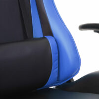 XXL Bürostuhl Racer Gamingstuhl 150kg belastbar schwarz blau