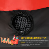 XXL LED-Weihnachtsmann 319cm mit Schlitten und Rentieren
