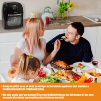 XXXL 8in1 Heissluftfritteuse 12L + Zubehör 1800W LED Display mit Touch Screen