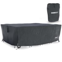 Wasserdichte Abdeckplane für Gartenmöbel mit UV-Schutz, Größe 280x110x205cm.