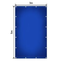 Abdeckplane Blau 3x5m 650g/m² Wasserdicht UV-beständig