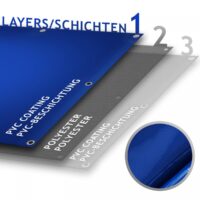 Abdeckplane Blau 4x6m 650g/m² Wasserdicht Reissfest