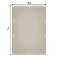 Abdeckplane Grau 2x3m 650g/m² Wasserdicht Reissfest Aluminiumösen