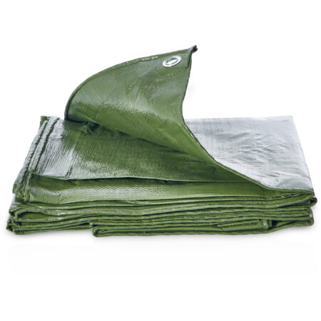 Reißfeste Abdeckplane 2x3m, wasserdicht und UV-beständig.