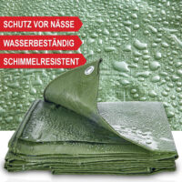 Extra große Abdeckplane 5x6m, wetterfest und strapazierfähig.