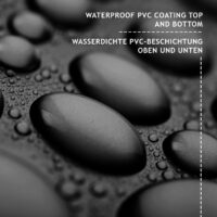 Abdeckplane Schwarz 3x6m 650g/m² Wasserdicht Hitzebeständig