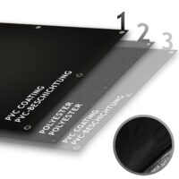 Abdeckplane Schwarz 3x6m 650g/m² Wasserdicht Hitzebeständig
