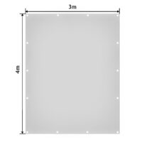 Abdeckplane Weiss 4x3m 650g/m² Wasserdicht Reissfest