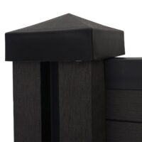 Abschluss-Set WPC-Sichtschutz Windschutz 180cm anthrazit Savon