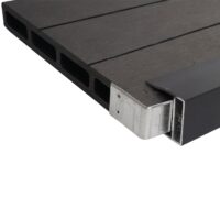 Abschluss-Set WPC-Sichtschutz Windschutz 180cm anthrazit Savon