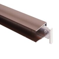 Abschluss-Set WPC Sichtschutz Alu-Pfosten 180cm braun Savon