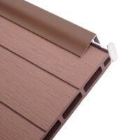 Abschluss-Set WPC Sichtschutz Alu-Pfosten 180cm braun Savon