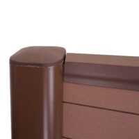 Abschluss-Set WPC Sichtschutz Alu-Pfosten 180cm braun Savon