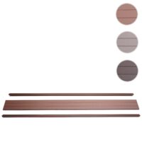 Abschluss-Set WPC Sichtschutz Alu-Pfosten 180cm braun Savon