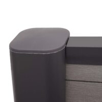 Abschluss-Set für WPC-Sichtschutz Alu-Pfosten 180cm grau Savon