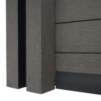 Abschluss-Set für WPC-Sichtschutz Windschutz Pfosten 180cm grau Savon