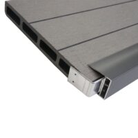 Abschluss-Set für WPC-Sichtschutz Windschutz Pfosten 180cm grau Savon