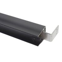 Abschluss-Set WPC-Sichtschutz Windschutz Pfosten 90cm anthrazit Savon