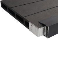 Abschluss-Set WPC-Sichtschutz Windschutz Pfosten 90cm anthrazit Savon