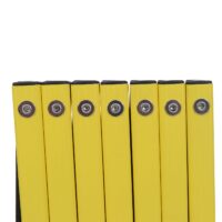 Ausziehbares Absperrgitter Aluminium gelb schwarz 103–200 cm