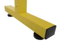 Ausziehbares Absperrgitter Aluminium gelb schwarz 103–200 cm