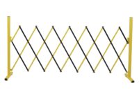 Ausziehbares Absperrgitter Aluminium gelb schwarz 103–200 cm