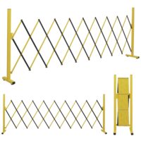 Ausziehbares Alu Absperrgitter gelb schwarz 103–265 cm