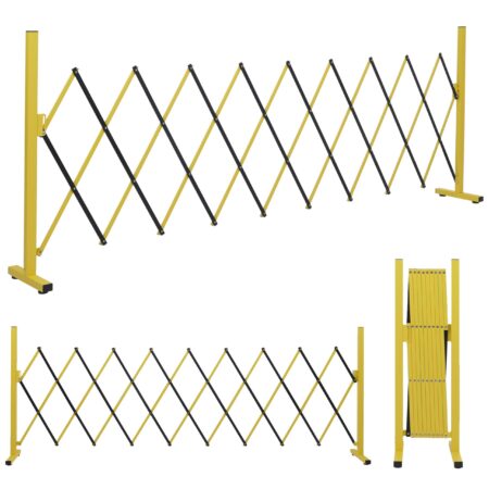 Ausziehbares Alu Absperrgitter gelb schwarz 103–265 cm
