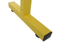 Ausziehbares Alu Absperrgitter gelb schwarz 103–265 cm