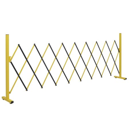 Ausziehbares Alu Absperrgitter gelb schwarz 103–265 cm