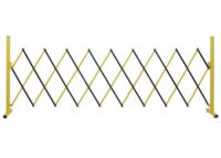 Ausziehbares Alu Absperrgitter gelb schwarz 103–265 cm