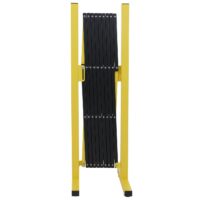 Ausziehbares Alu Absperrgitter gelb schwarz 103–265 cm