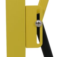 Ausziehbares Absperrgitter aus Aluminium gelb schwarz 103–300 cm