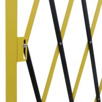 Ausziehbares Absperrgitter aus Aluminium gelb schwarz 103–300 cm